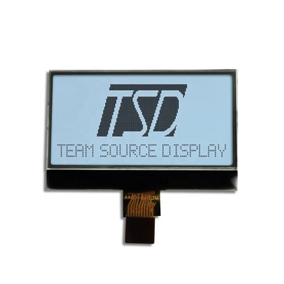 شاشة عرض LCD رسومية رمادية عاكسة 128 × 48 مقاس 32 × 13.9 ملم منطقة نشطة