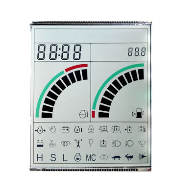 شاشة LCD للدراجة الكهربائية مكونة من 7 شرائح مع وضع STN على شكل حمار وحشي مع مستقطب عاكس