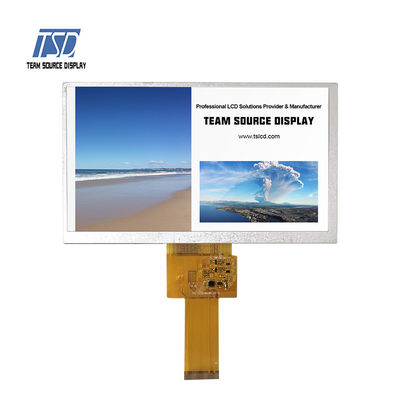 وحدة عرض شاشة LCD CTP TFT مقاس 7 بوصة مخصصة من TSD 1000 شمعة في المتر المربع 800x480 PN TST070MIWN-10