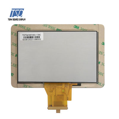 شاشة عرض IPS TFT LCD من فئة السيارات 4.3 بوصة 800 × 480 ناقلة