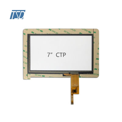 شاشة تعمل باللمس PCAP مخصصة Ctp زجاج مقسى واجهة I2C 7 بوصة