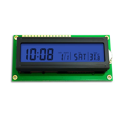 شاشة LCD مقاس 16 × 2 شخصية 3.3 فولت 122 × 44 × 12.8 ملم مخطط تفصيلي 6 زاوية الساعة