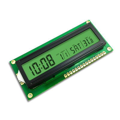 شاشة LCD مقاس 16 × 2 شخصية 3.3 فولت 122 × 44 × 12.8 ملم مخطط تفصيلي 6 زاوية الساعة