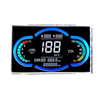 شاشة LCD مخصصة أحادية اللون قابلة للتحويل 7قطعة لمقياس السرعة