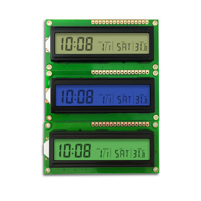شاشة عرض LCD أحادية اللون مقاس 16 × 2 مخصصة من نوع STN من 7 أجزاء
